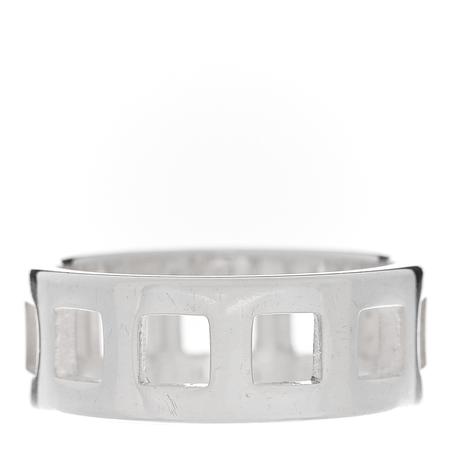 Gucci Sterling Silver Cutout Ring 52 6 3 of 5