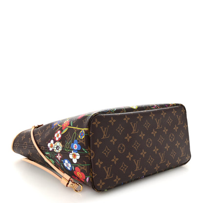 Louis Vuitton LV X TM Monogram Flowers Neverfull MM 4 of 9