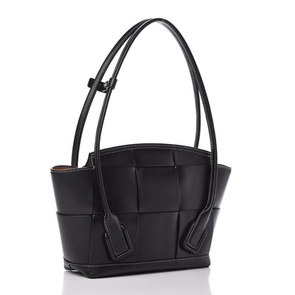 Bottega Veneta French Calfskin Maxi Intrecciato Small Arco Black 3 of 10