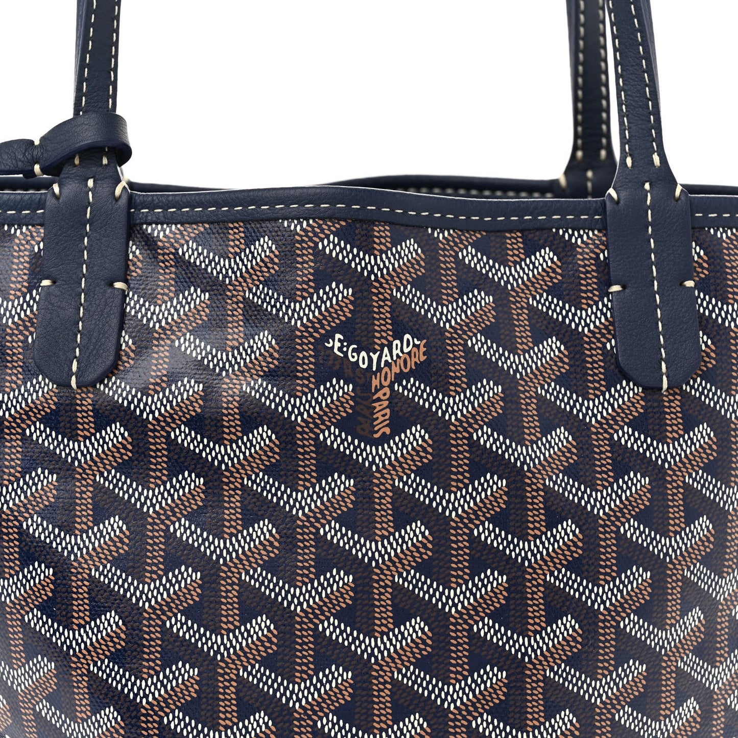 Goyardine Reversible Mini Anjou Navy