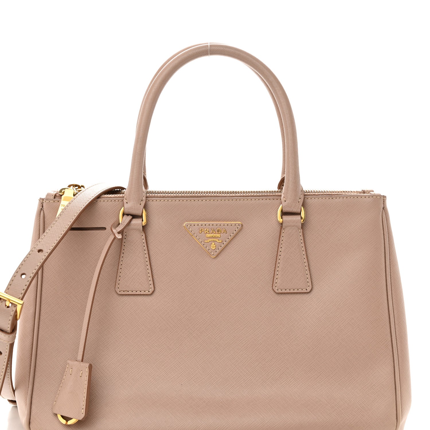 Prada Saffiano Lux Small Galleria Double Zip Tote Cammeo 7 of 10