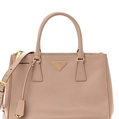 Prada Saffiano Lux Small Galleria Double Zip Tote Cammeo 7 of 10