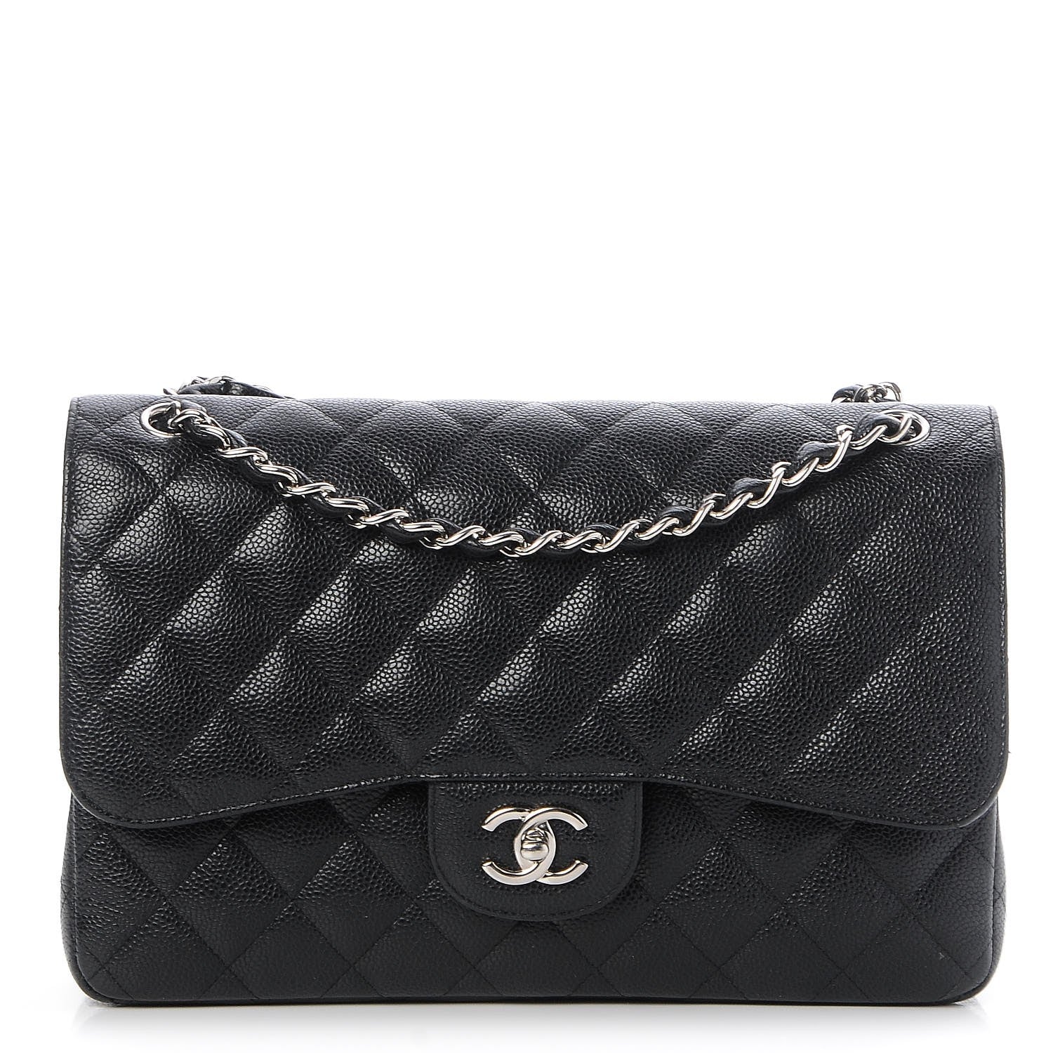 Chanel Caviar Quilted Jumbo Double Flap Black 1 of 9