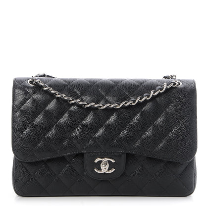 Chanel Caviar Quilted Jumbo Double Flap Black 1 of 9