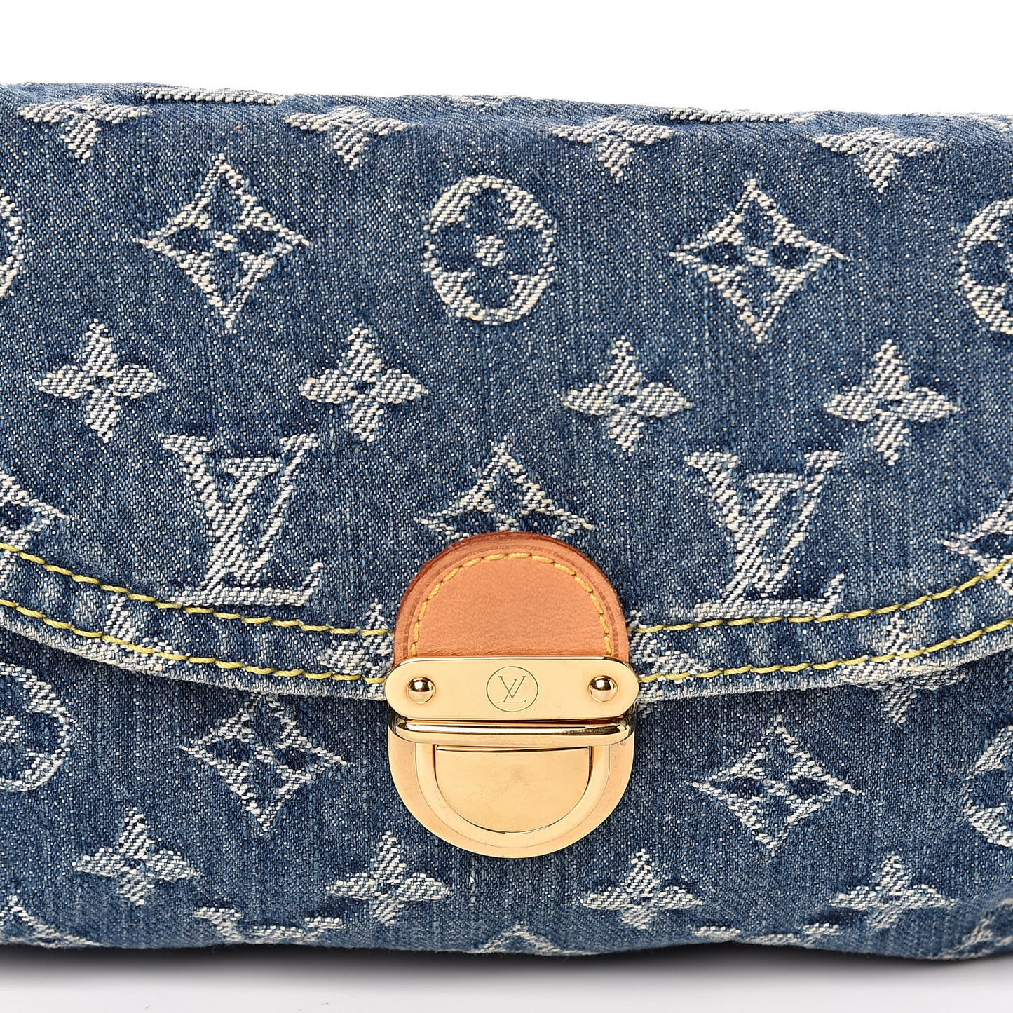 Monogram Denim Mini Pleaty Blue