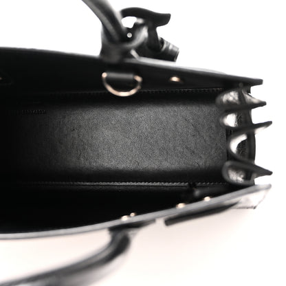 Saint Laurent Calfskin Crocodile Embossed Nano Sac De Jour Black 5 of 10