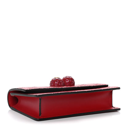 Gucci Guccissima Mini Cherry Chain Bag Hibiscus Red 5 of 13