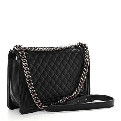 Chanel Lambskin Quilted New Medium Boy Flap Black 3 of 12