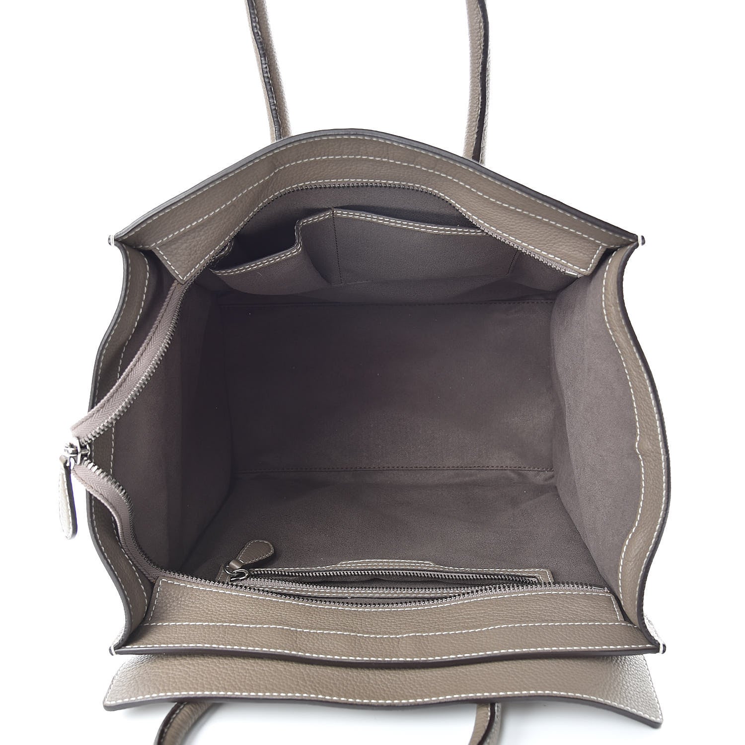 Celine Drummed Calfskin Mini Luggage Souris 5 of 13