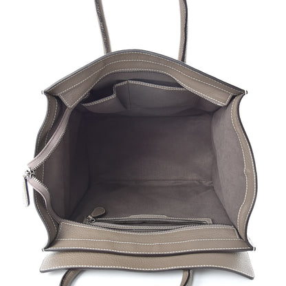 Celine Drummed Calfskin Mini Luggage Souris 5 of 13