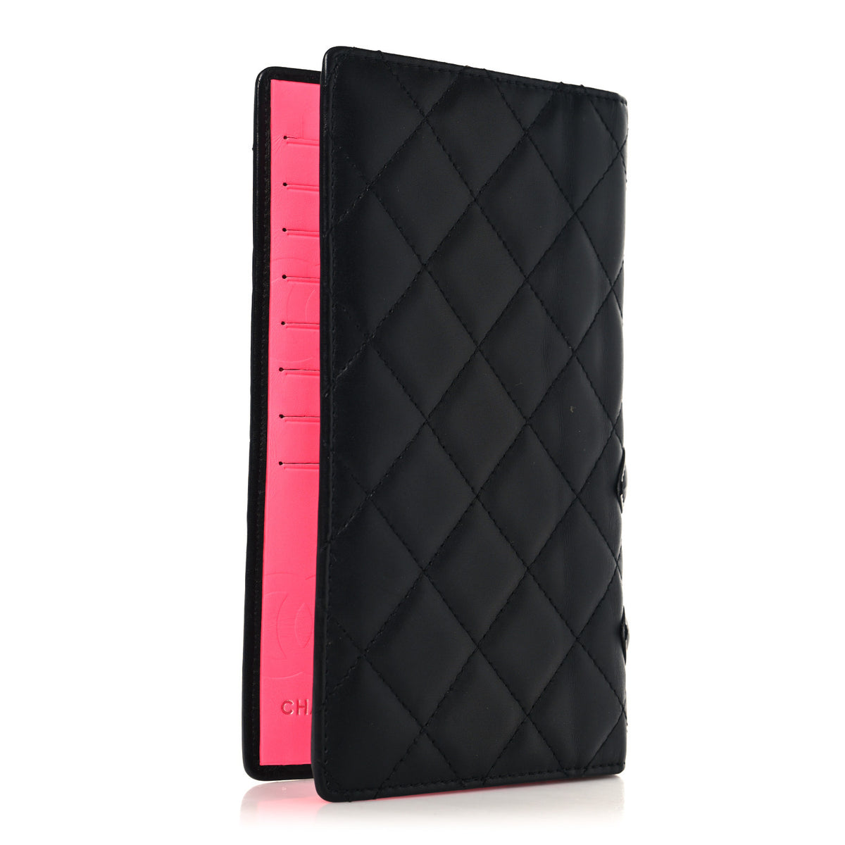 Chanel Calfskin Quilted Cambon Yen Wallet Black 3 of 10