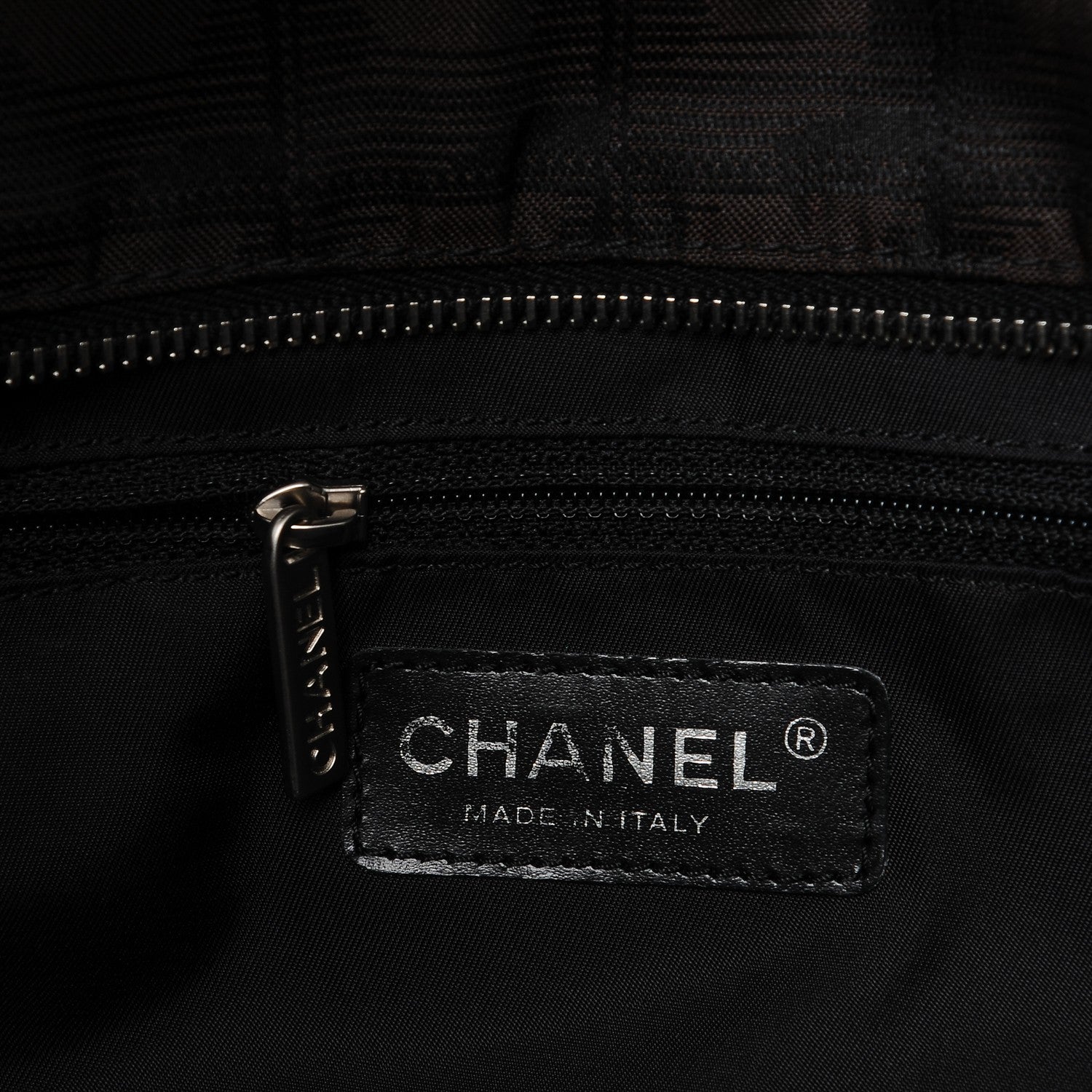 Chanel Nylon Medium Travel Tote Black Brown 6 of 7