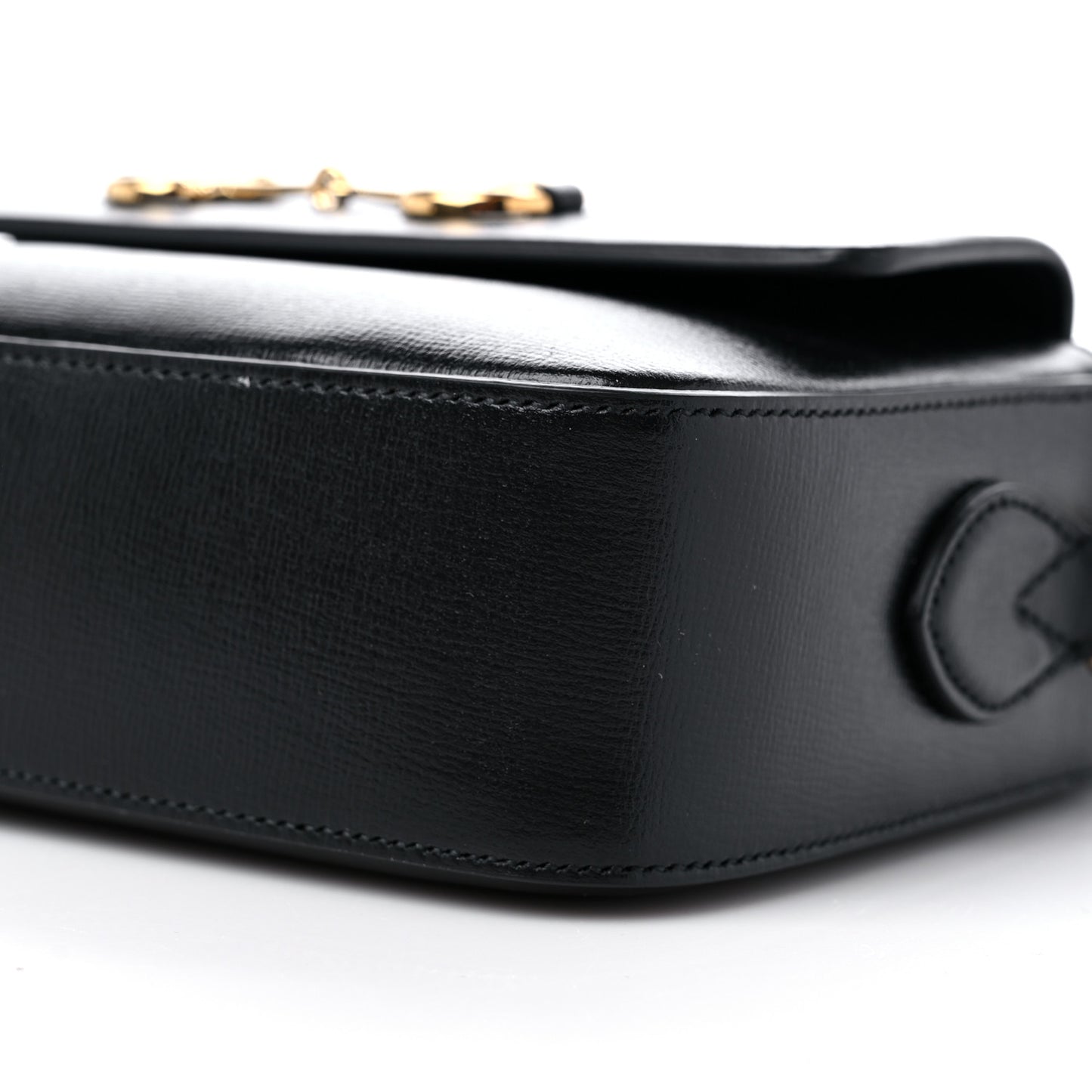 Textured Calfskin Small Horsebit 1955 Shoulder Bag Black