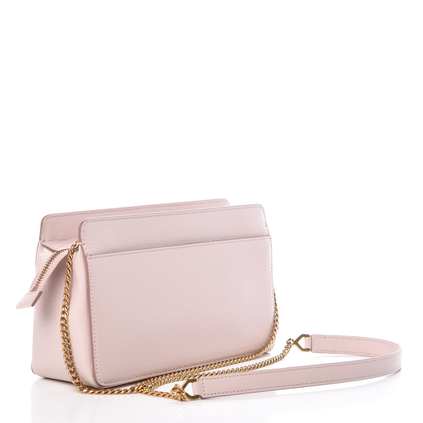 Goatskin Diamond Quilted Pocket Crossbody Pale Pink