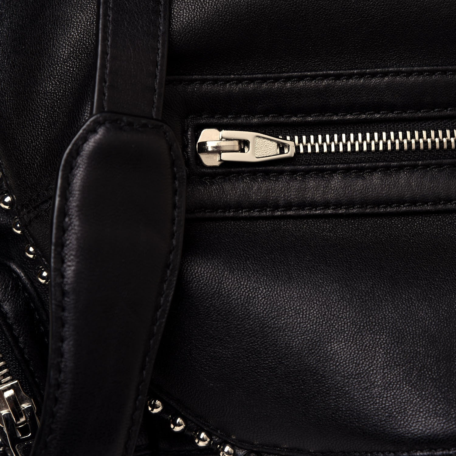 Alexander Wang Lambskin Studded Mini Marti Convertible Backpack Black Rhodium Hardware 10 of 10