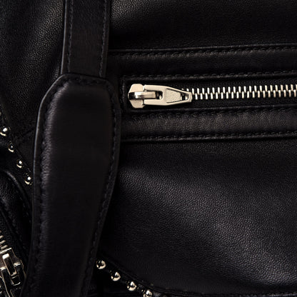 Alexander Wang Lambskin Studded Mini Marti Convertible Backpack Black Rhodium Hardware 10 of 10