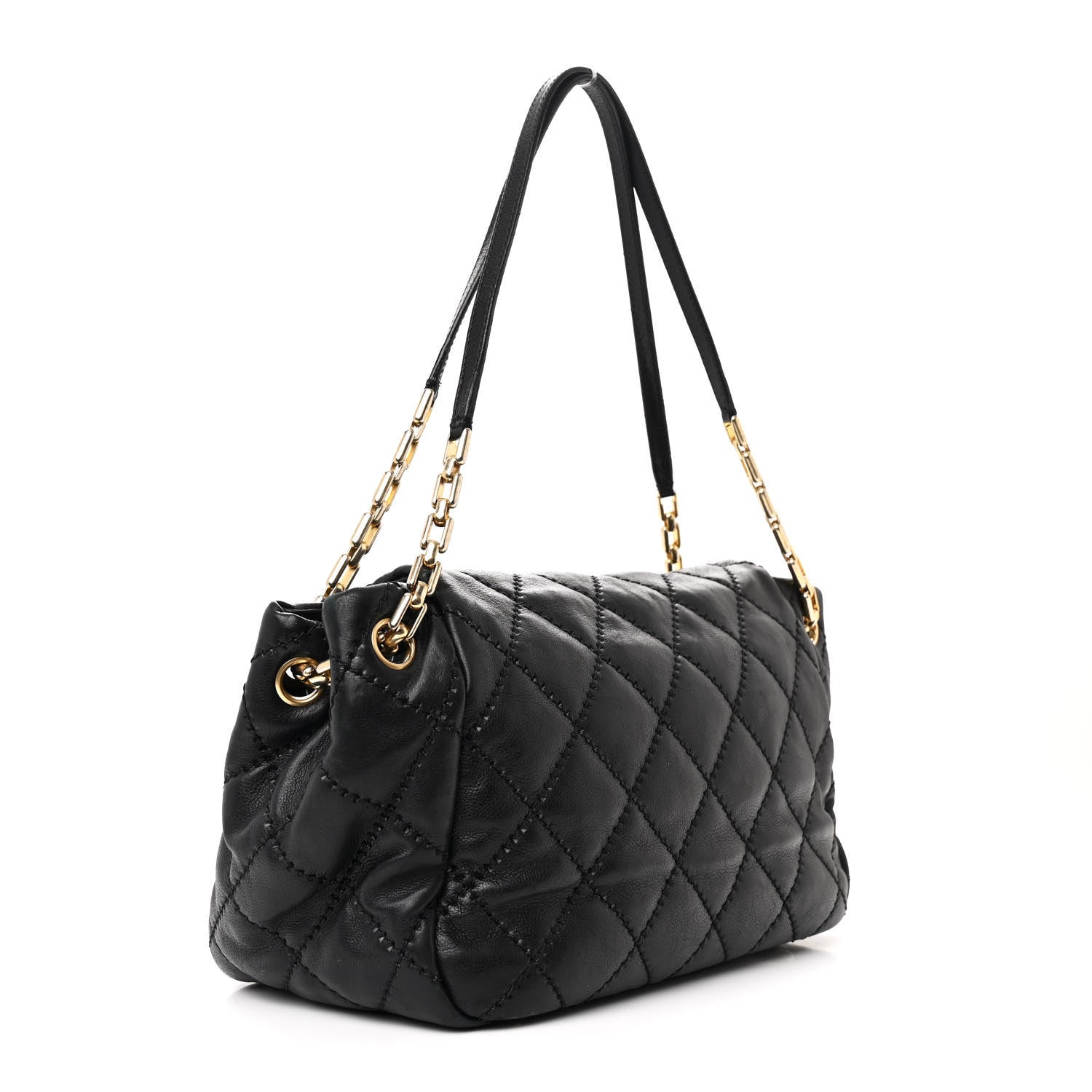 Chanel Calfskin Quilted Retro Chain Flap Black 3 of 12