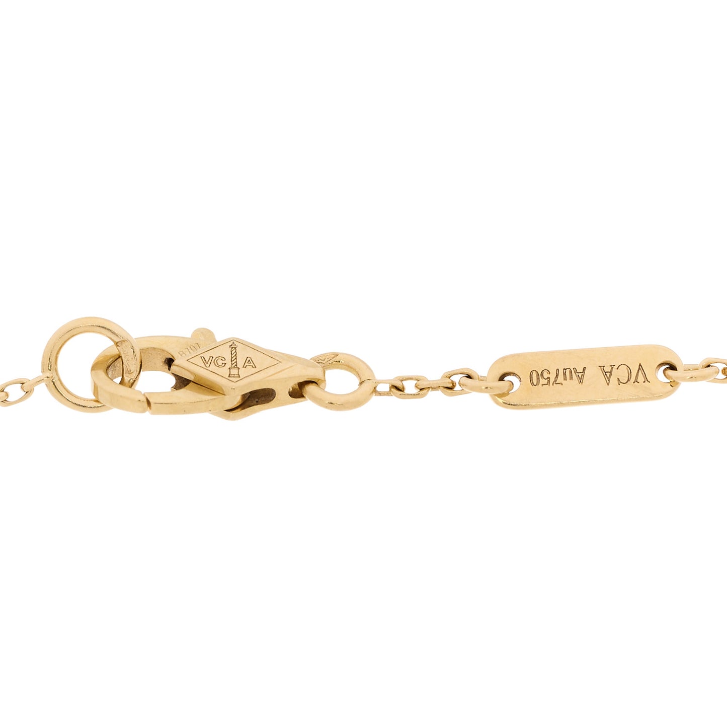 18K Yellow Gold Mother of Pearl Sweet Alhambra Bracelet