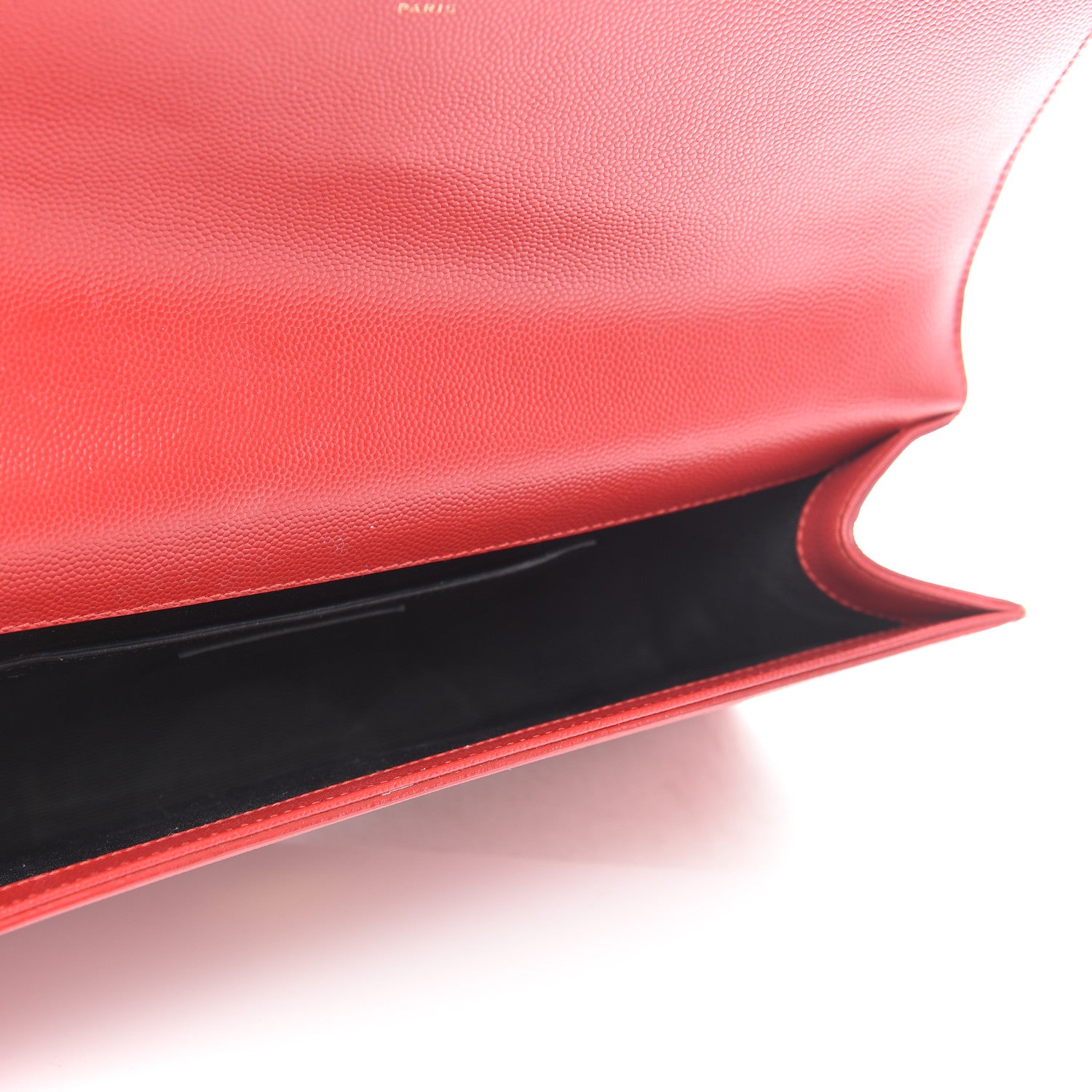 Saint Laurent Grain De Poudre Classic Monogram Cassandre Clutch New Red 4 of 6