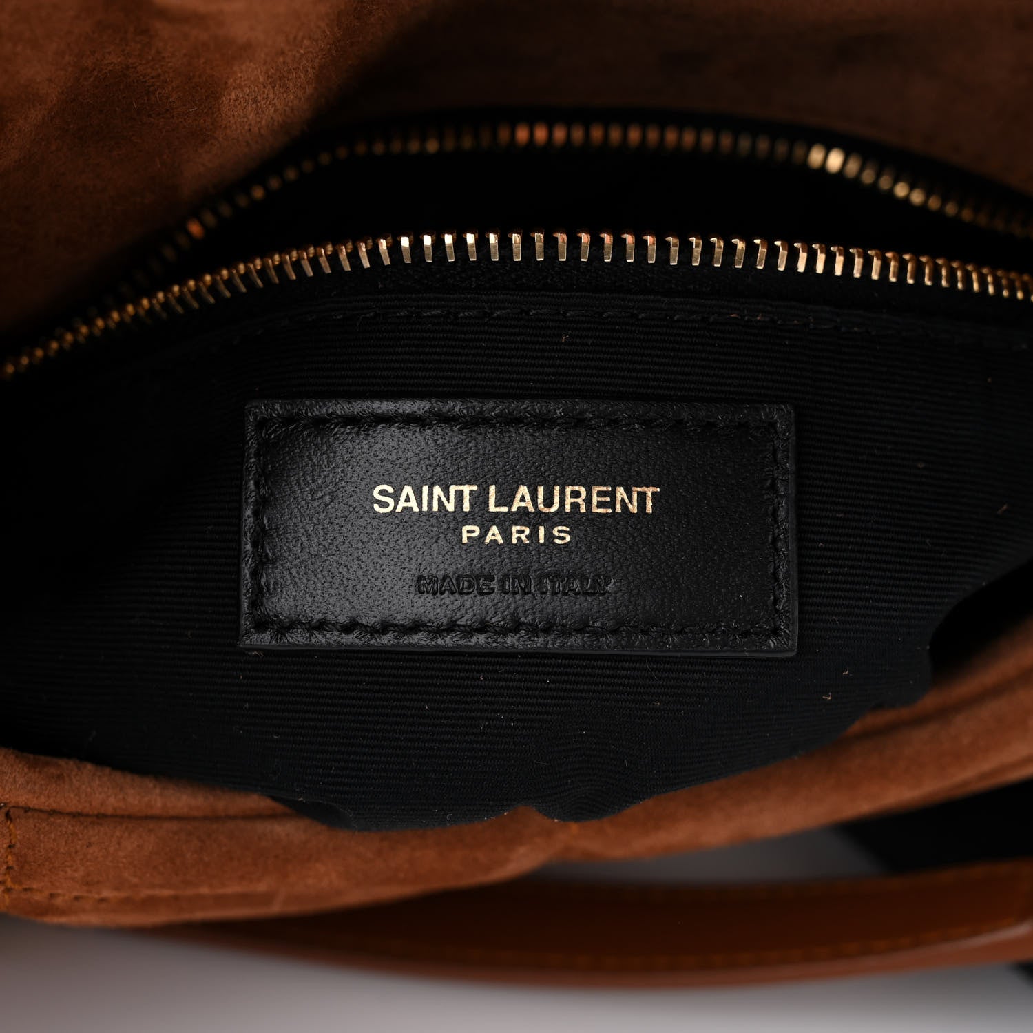 Saint Laurent Suede Calfskin Quilted Toy Loulou Puffer Monogram Chain Satchel Cinnamon 6 of 10