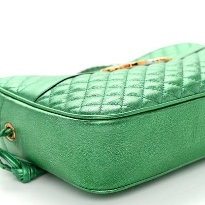 Gucci Laminated Nappa Trapuntata Small Zumi Shoulder Bag Jasmine Green 9 of 10