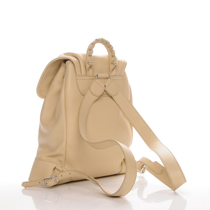 Balenciaga Veau Amp Plate Silver Hardware Traveler Backpack Beige Argile 2 of 7
