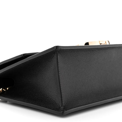 Christian Dior Grained Calfskin Embossed 30 Montaigne Chain Flap Bag Black 9 of 10