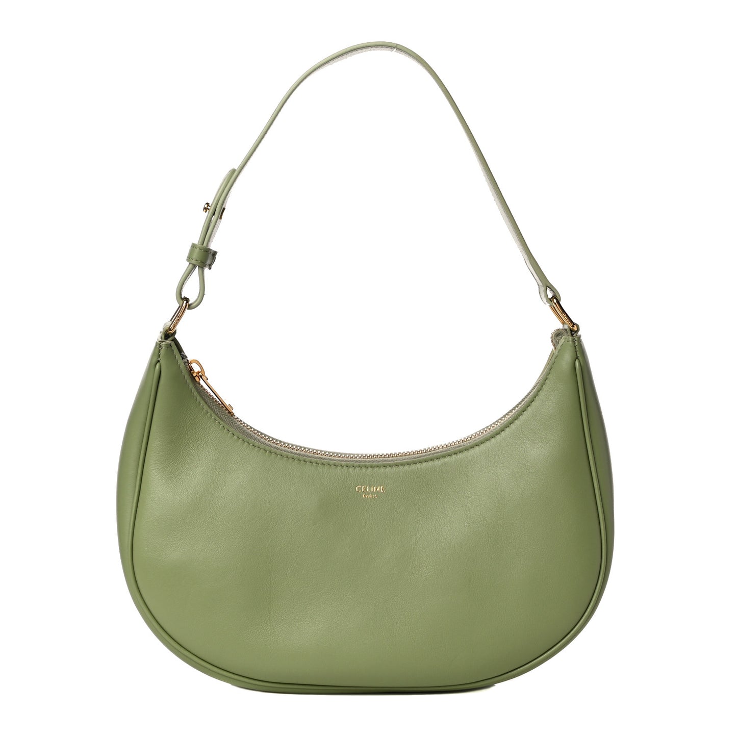 Smooth Calfskin Ava Shoulder Bag Sage