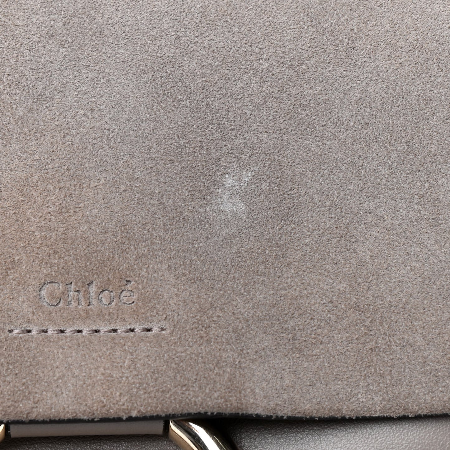 Calfskin Suede Medium Faye Shoulder Bag Motty Grey