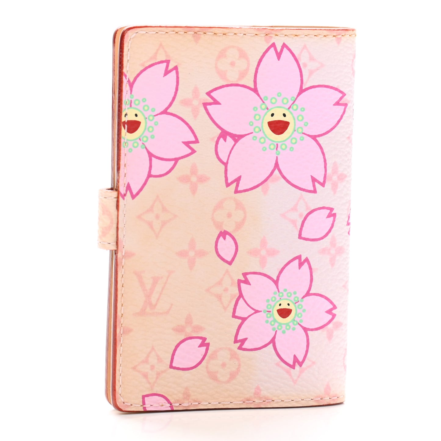 Monogram Cherry Blossom Carnet de Bal Mini Agenda Cover Pink