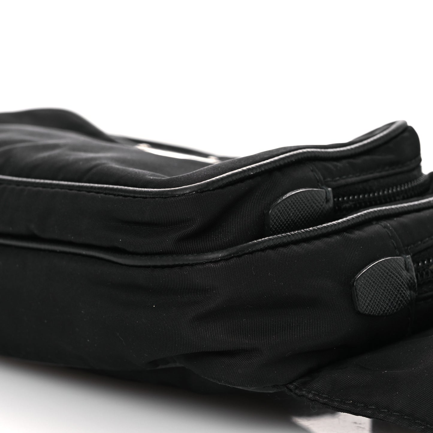 Re-Nylon Saffiano Belt Bag Black Black
