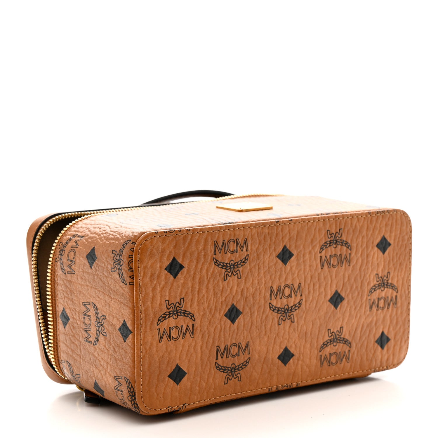 MCM Visetos Rockstar Vanity Case Cognac 4 of 10