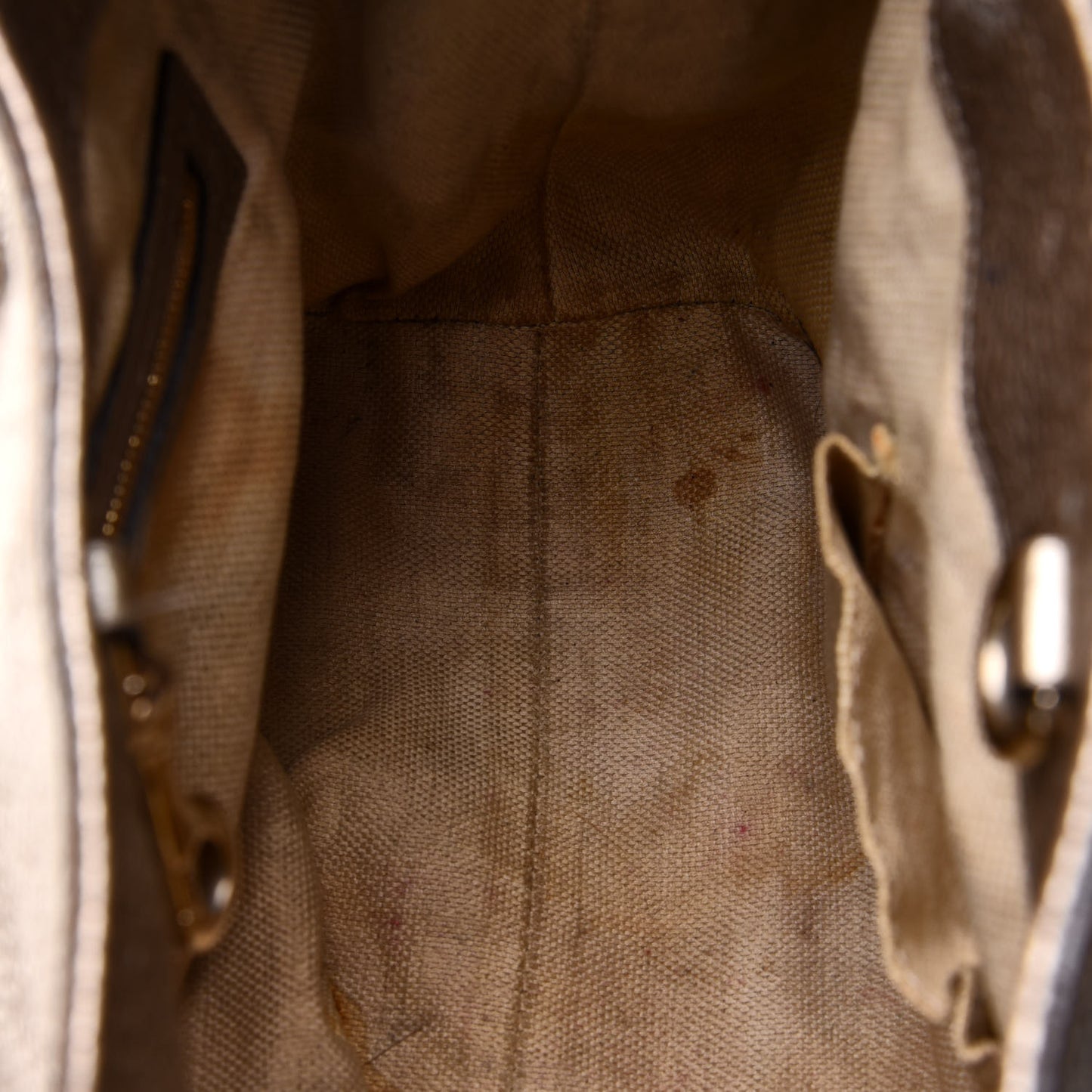 Metallic Pebbled Calfskin Medium Soho Chain Shoulder Bag Golden Beige