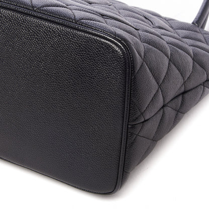 Chanel Caviar Quilted Medallion Tote Black 5 of 10