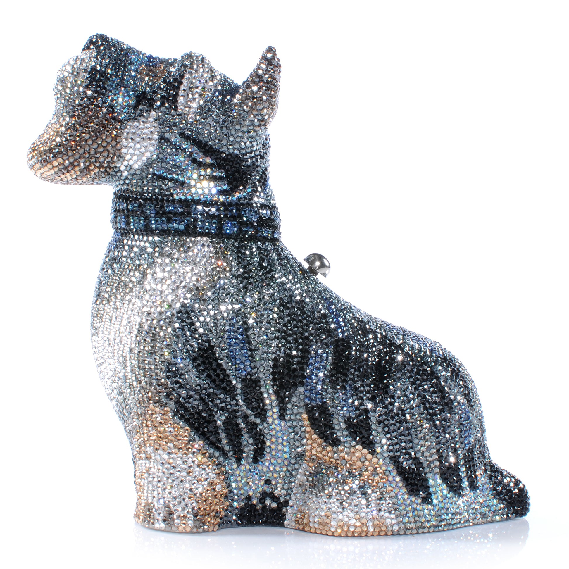 Judith Leiber Swarovski Crystal Schnauzer Dog Minaudiere Clutch 1 of 8