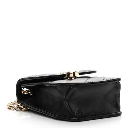Chanel Calfskin Quilted Clutch with Chain Black 4 of 13