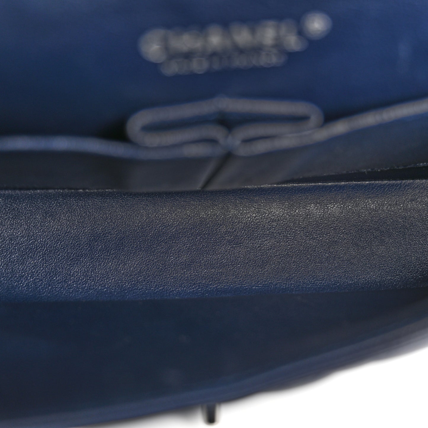 Lambskin Quilted Medium Double Flap Navy