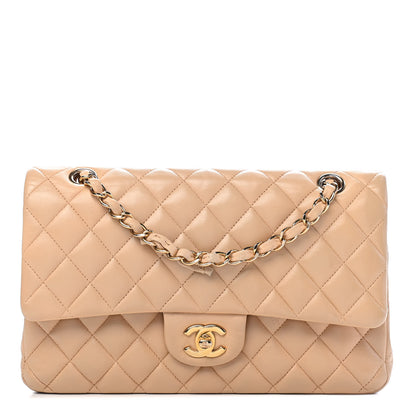 Chanel Lambskin Quilted Medium Double Flap Beige 1 of 11