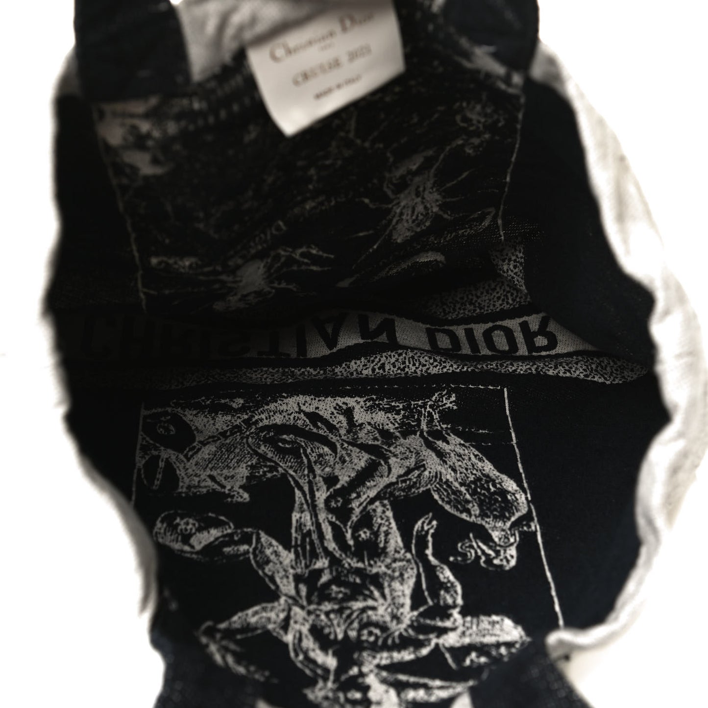 Canvas Print Cruise Tote Ivory Black