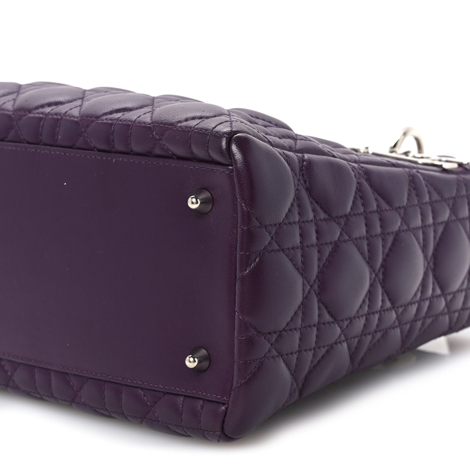 Christian Dior Lambskin Cannage Medium Lady Dior Purple 10 of 10