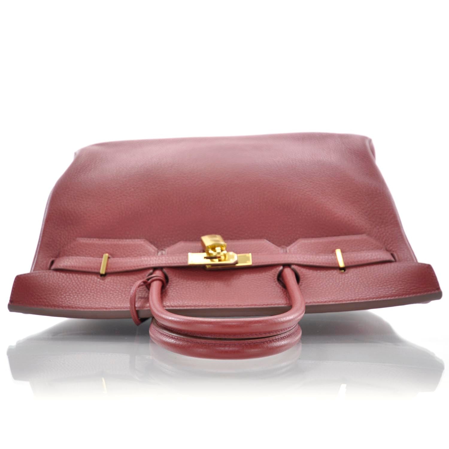 Hermes Taurillon Clemence Birkin 40 Rouge Garance 6 of 12