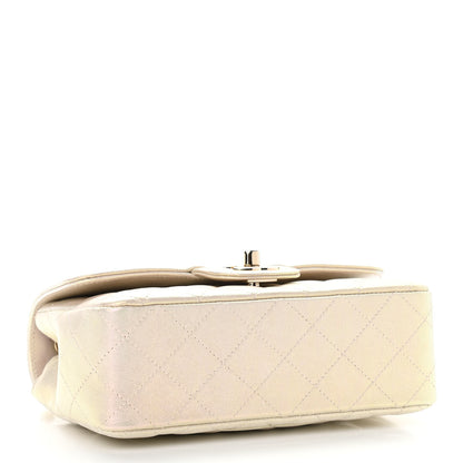 Chanel Iridescent Lambskin Quilted Mini Rectangular Flap Ivory 4 of 11