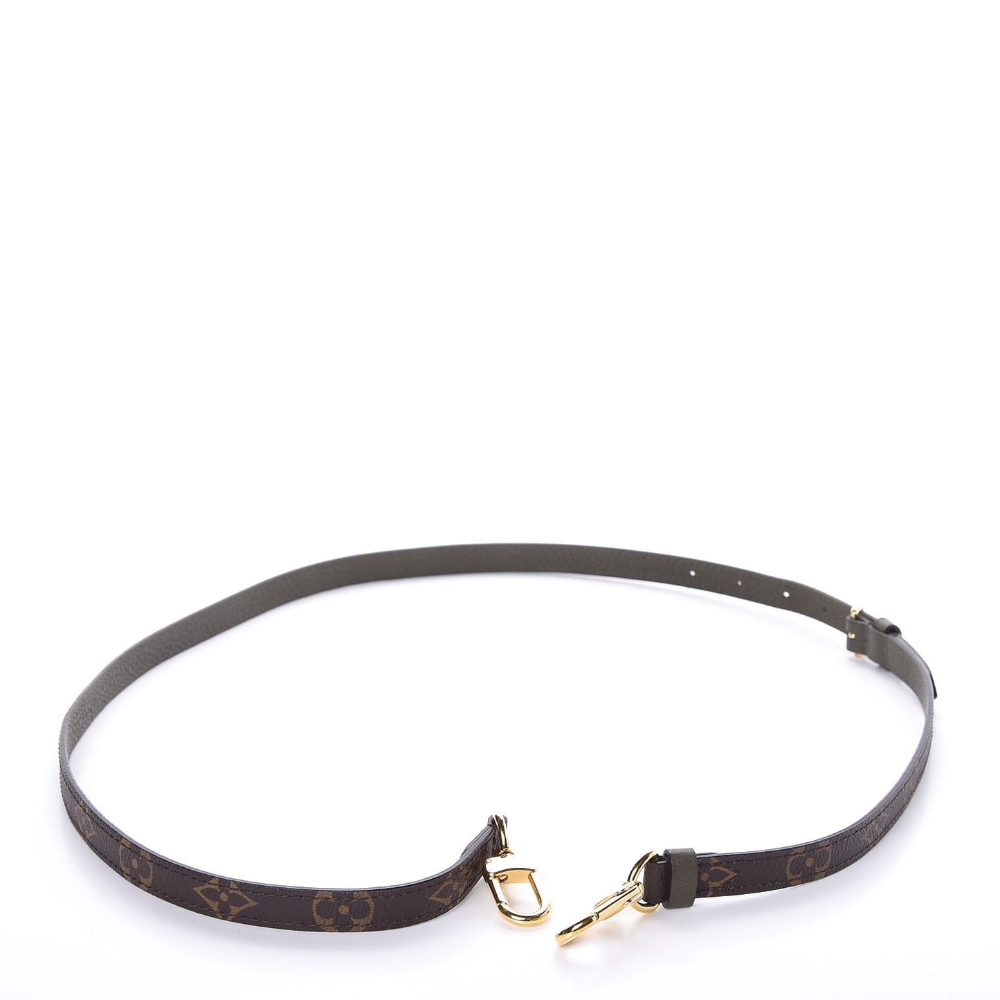 Calfskin Monogram Marignan Adjustable Shoulder Strap Kaki