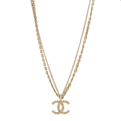 Chanel Crystal CC Multi Strand Chain Necklace Gold 1 of 4