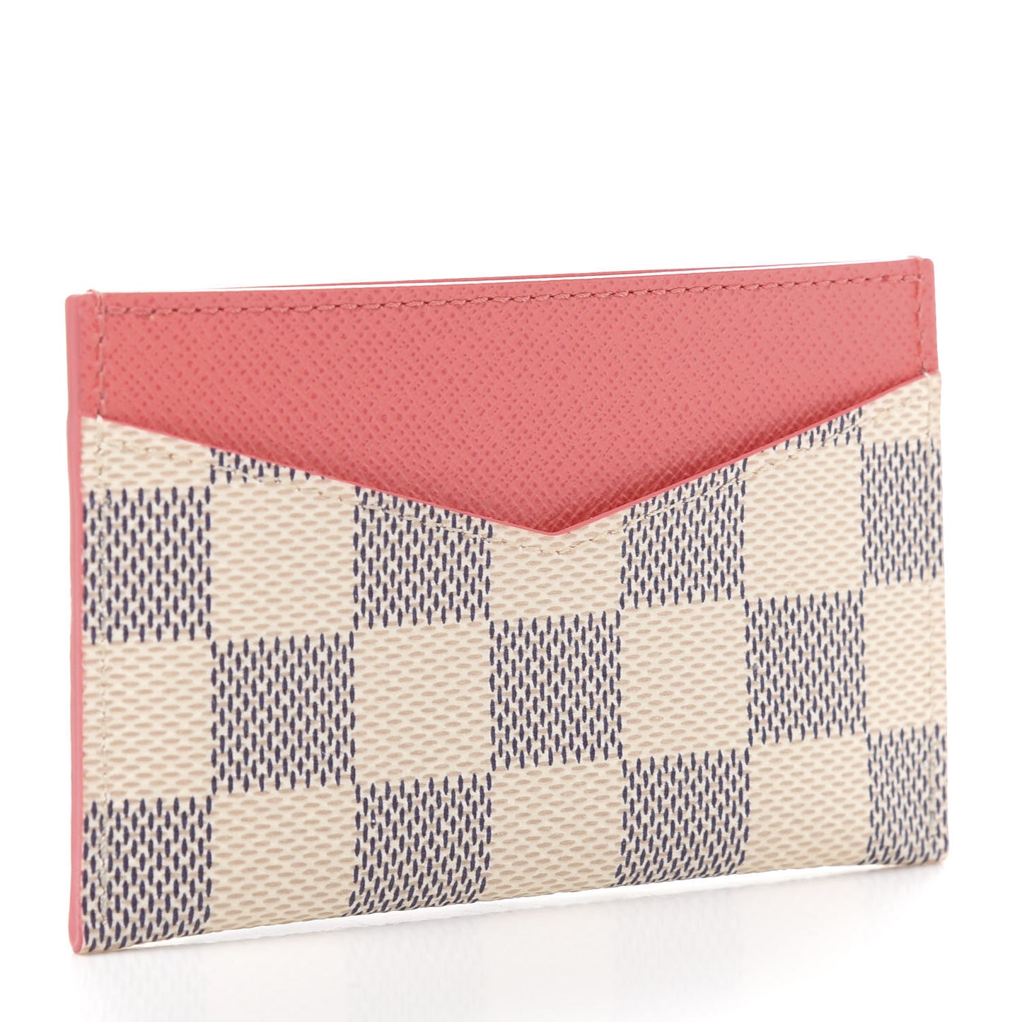 Damier Azur Daily Card Holder Rose Papaye