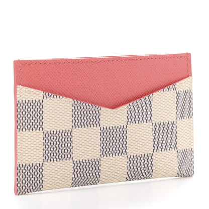 Louis Vuitton Damier Azur Daily Card Holder Rose Papaye 3 of 9