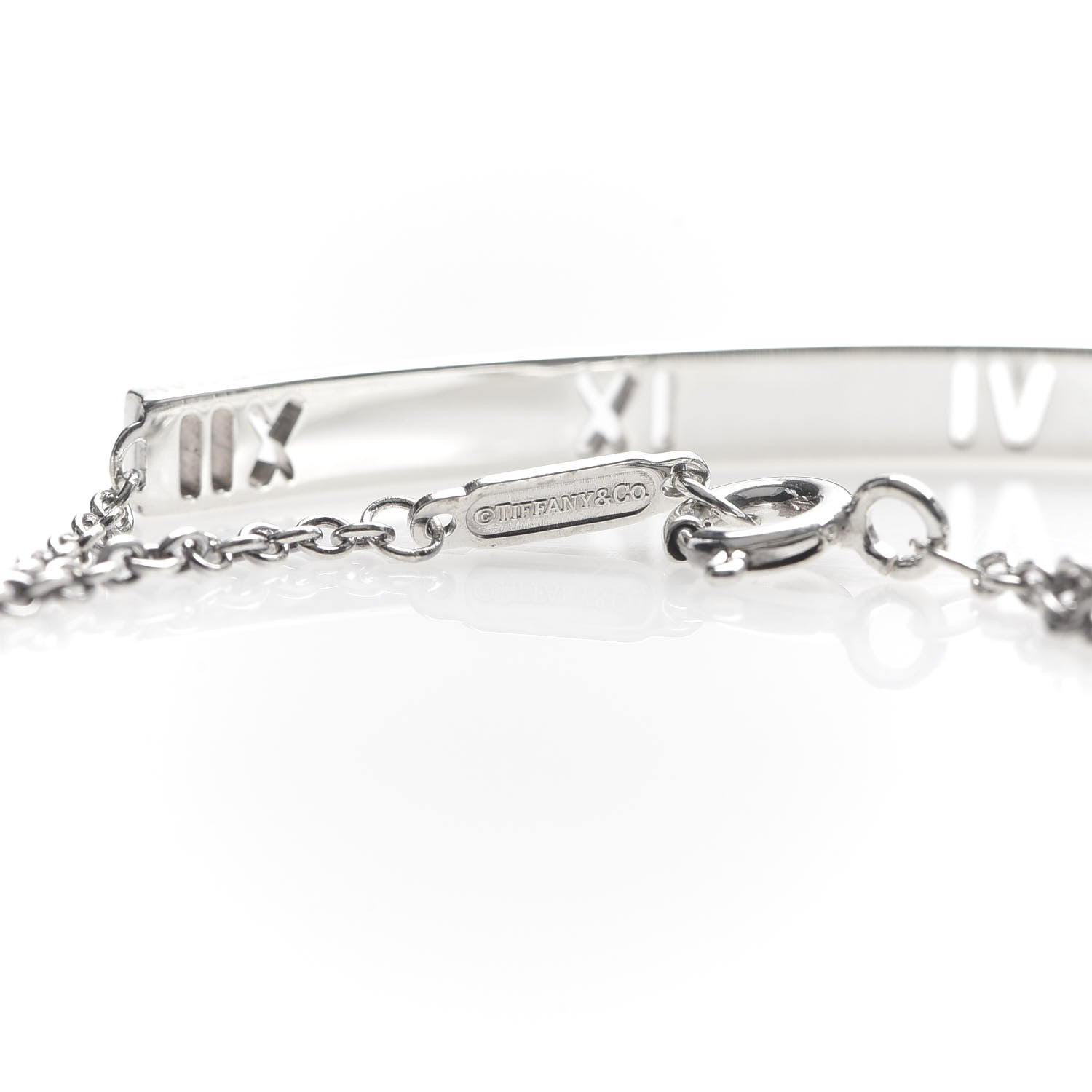 Tiffany Sterling Silver Atlas Bar Pierced Bracelet 4 of 5