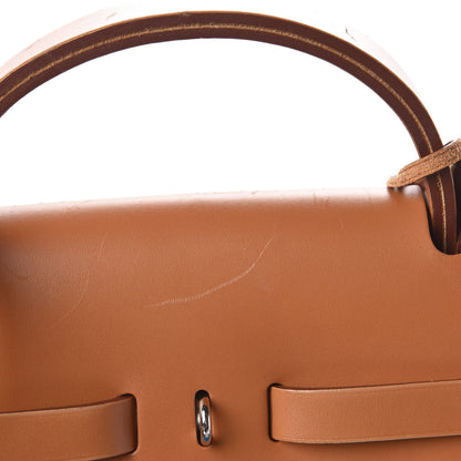 Hermes Toile Vache Hunter Herbag Zip 39 MM Bleu Izmir Natural 22 of 24