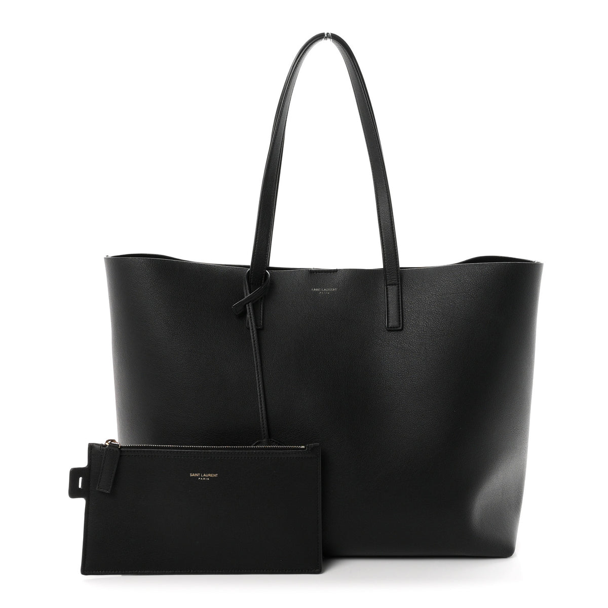 Calfskin Large Shopping Tote Black