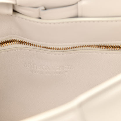 Bottega Veneta Lambskin Maxi Intreccio Padded Chain Cassette Crossbody Bag White 6 of 11